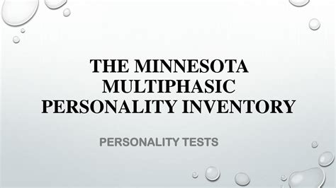 Solution The Minnesota Multiphasic Personality Inventory Studypool