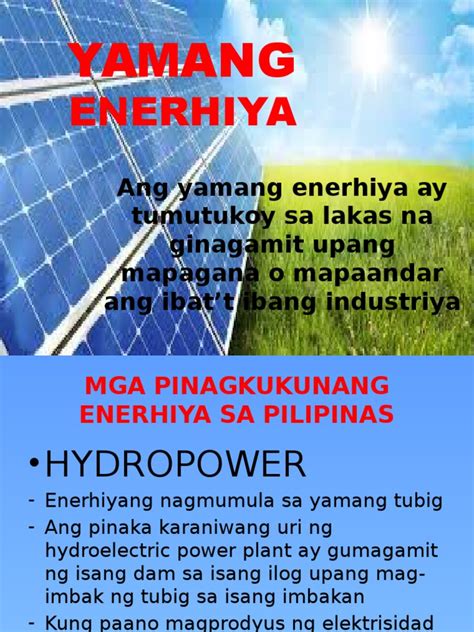 Yamang Enerhiya (Final) | PDF