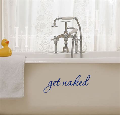 Get Naked Decal Shower Door Vinyl Decal Bathroom Wall Decal Etsy