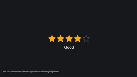 Animated Star Rating Using Html Css Javascript Coding Torque