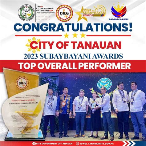 Tanauan City Tinanghal Na Top Overall Performer Sa Natl