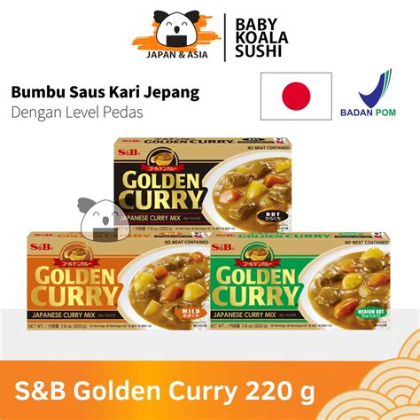 Jual S B GOLDEN CURRY Mix Hot Medium Mild G Japan Cury Pedas Kare Jepang Shopee Indonesia