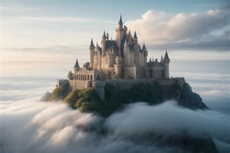 Premium Photo | Castle Above the Clouds