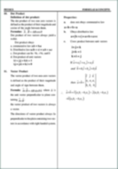 Solution Physics Formula Booklet Studypool