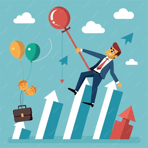 Premium Vector | Business ranking up or down situation for success and