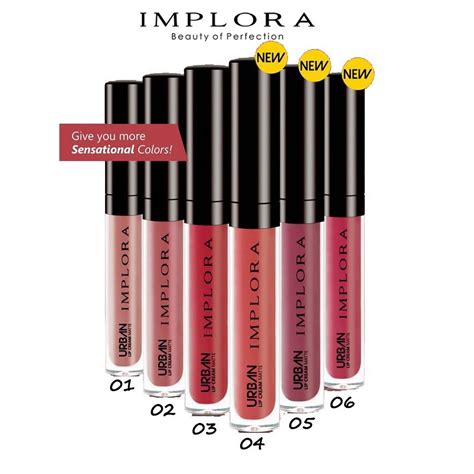 Jual Implora Urban Lip Cream Matte Lipcream Original BPOM Lipstik Dusky Nude Terra Cotta Dark