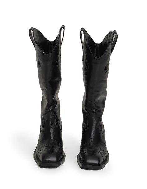 Blikvanger | Black Cowboy Women's Boots - Frobolous