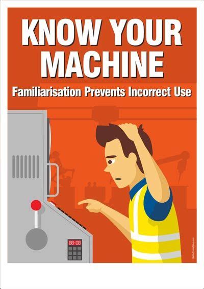 Safety Postere Know Your Machine Safety Poster Shop Workplace