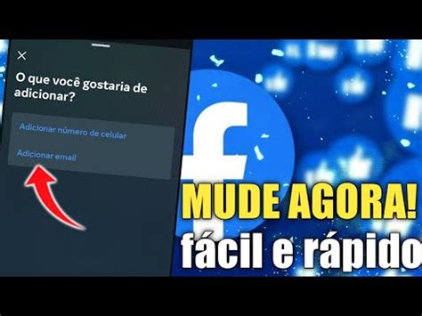 Como Trocar O EMAIL Do Facebook YouTube