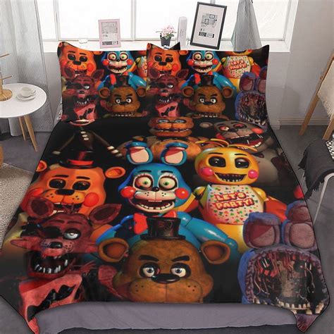 Five Nights At Freddys 3 Piece Bedding Set Warm And Comfortable Soft Duvet Cover Bed Set With 1