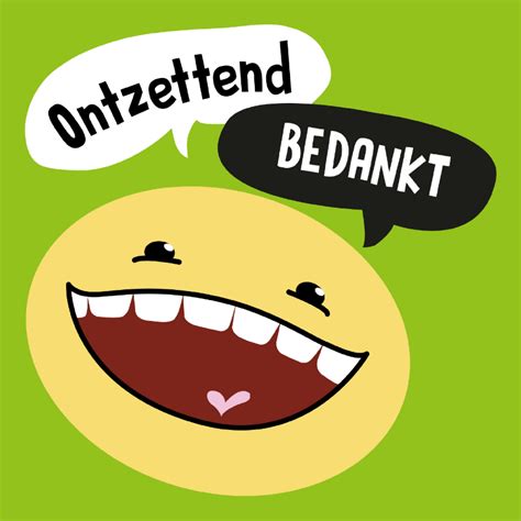 Bedankkaartje Smiley Bedankkaartjes Kaartje2go