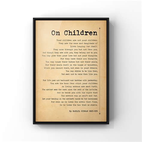 Khalil Gibran Quotes On Children