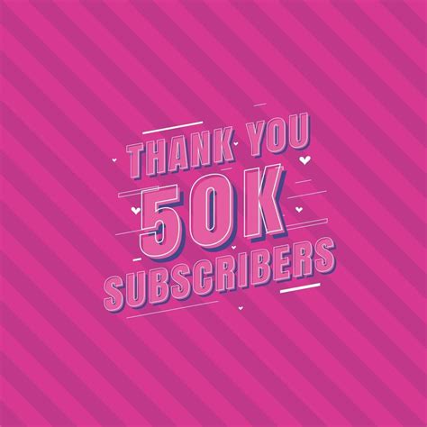 Thank You 50k Subscribers Celebration Greeting Card For 50000 Social