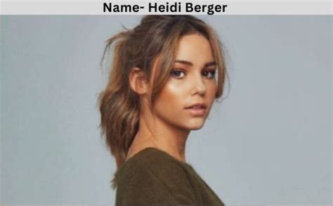 Heidi Berger Wikipedia Net Worth Height Bio Hot Boyfriend