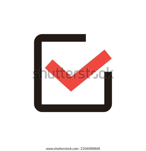 Red Checkbox Icon Confirmation Decision Vectors Stock Vector Royalty