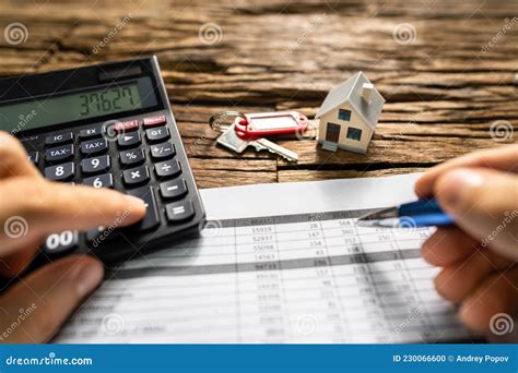 Real Estate House Price Calculator Stock Photo - Image of money, paying ...