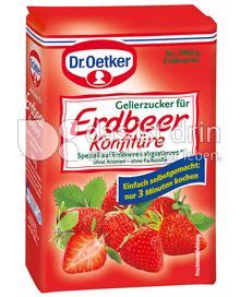 Dr Oetker Gelierzucker für Erdbeer Konfitüre 162 0 Kalorien kcal