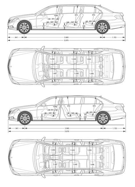 Six Door Mercedes Benz E Class Binz Blueprint Download Free Blueprint For 3d Modeling