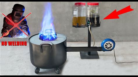 NO WELDING The Best USED OIL STOVE 2022 Made From Cement Blue