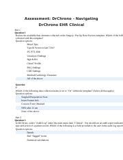 Drchrono Ehr Clinical Assessment Overview Course Hero