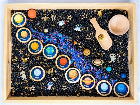 Outer Space Sensory Bin Pour And Play Open Ended Pretend Play