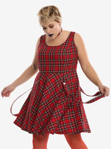 Tripp Red Plaid Suspender Dress Plus Size Hot Topic