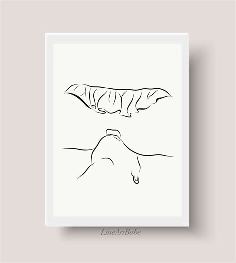 Oral Sex Line Art Erotic Digital Print Sensual Sex Drawing