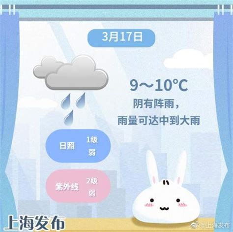 全线转雨！上海今天雨量中到大雨，最高气温止步10℃ 周到上海