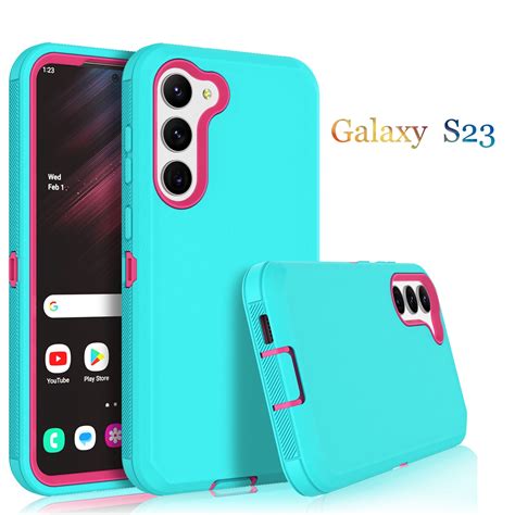 Galaxy S23 5G Cases 3 In 1 Sturdy Phone Case For Samsung Galaxy S23 5G