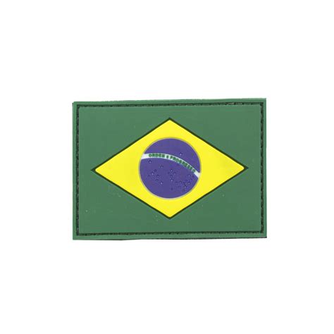 Patch Emborrachado Bandeira Brasil Colorido Scopecam Airsoft