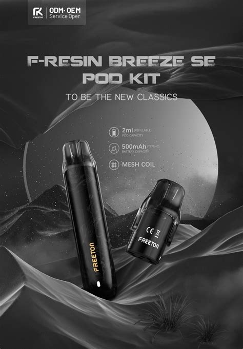 Newest Innovation Refillable F Resin Se Pod Kit Open System Vape