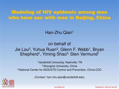 PPT Modeling Of HIV Epidemic Among Men Who Have Sex With Men In Beijing China PowerPoint