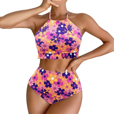 Himmake Plus Size Swimsuit For Women Tankini 2 Piece Swimsuit 2 Piece