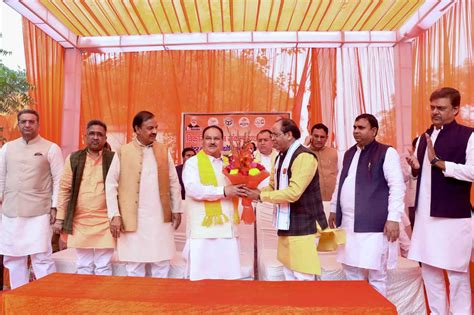 Honble Bjp National President Shri Jp Nadda While Addressing Honble