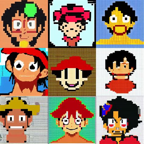 Pixel Art Portrait Of Monkey D Luffy Stable Diffusion OpenArt