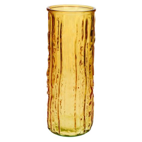 Bellatio Design Bloemenvaas Geel Goud Transparant Glas D X H