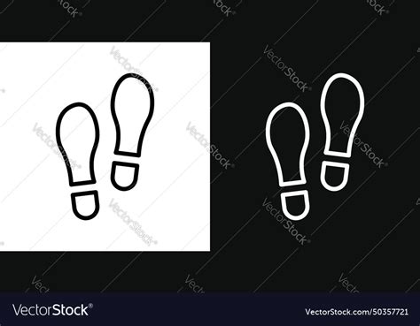 Imprint Soles Shoes Icon Set Footprint Step Vector Image