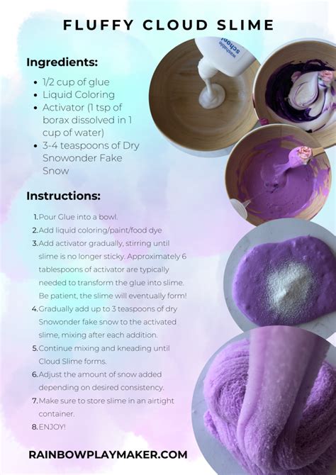 FLUFFY CLOUD SLIME RECIPE