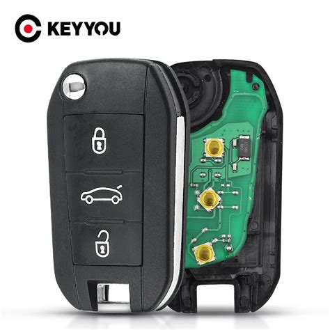 Keyyou Chave Remota Para Carro Mhz Id Para Peugeot