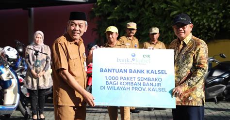 Kolaborasi Bank Kalsel Dan Dinsos Salurkan Bantuan Ke Korban Terdampak