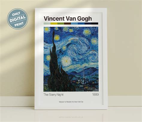 The Starry Night Digital Print Exhibition Poster Vincent Van Gogh