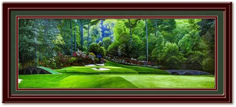 MyTeamPrints Augusta 12th Hole Panoramic Framed Golf Art 175 00