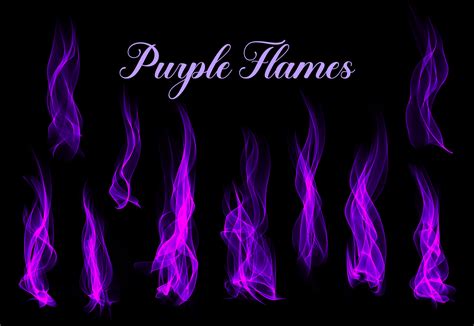 Beautiful Purple Realistic Flames Graphic By Crewes Creations