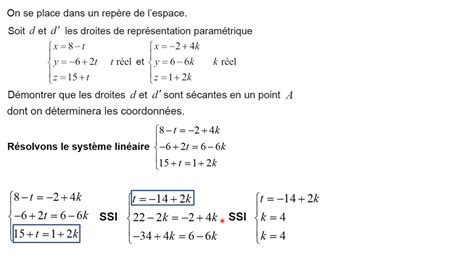 Exo Intersection De Droites Donn Es Par Leurs Quations