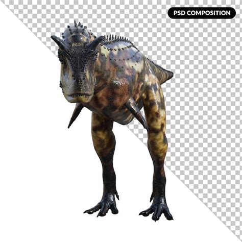 Dinossauro Carnotaurus Isolado Renderização 3d Psd Premium