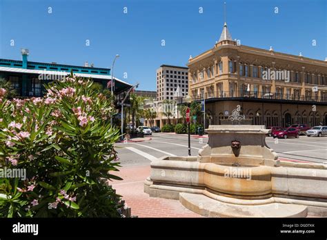 Fountain in Galveston Historic District Texas USA Stock Photo - Alamy