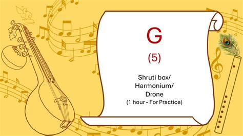 G Shruti 5 Kattai 1 Hour For Practice Harmonium Drone Sound