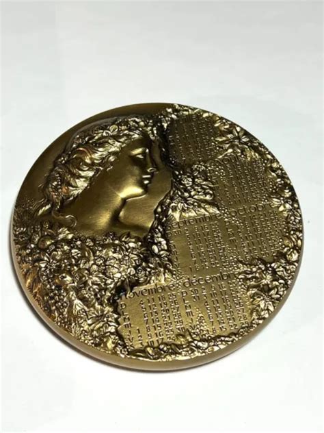 Medaille En Bronze Calendrier R Mayot Monnaie De Paris Tres Bon