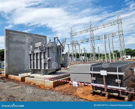 Kv Kv Main Tank Power Transformer Installation On The Foundation