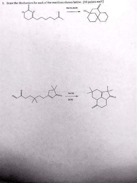 Solved Draw The Mechanism For Each Of The Reactions Shown Below